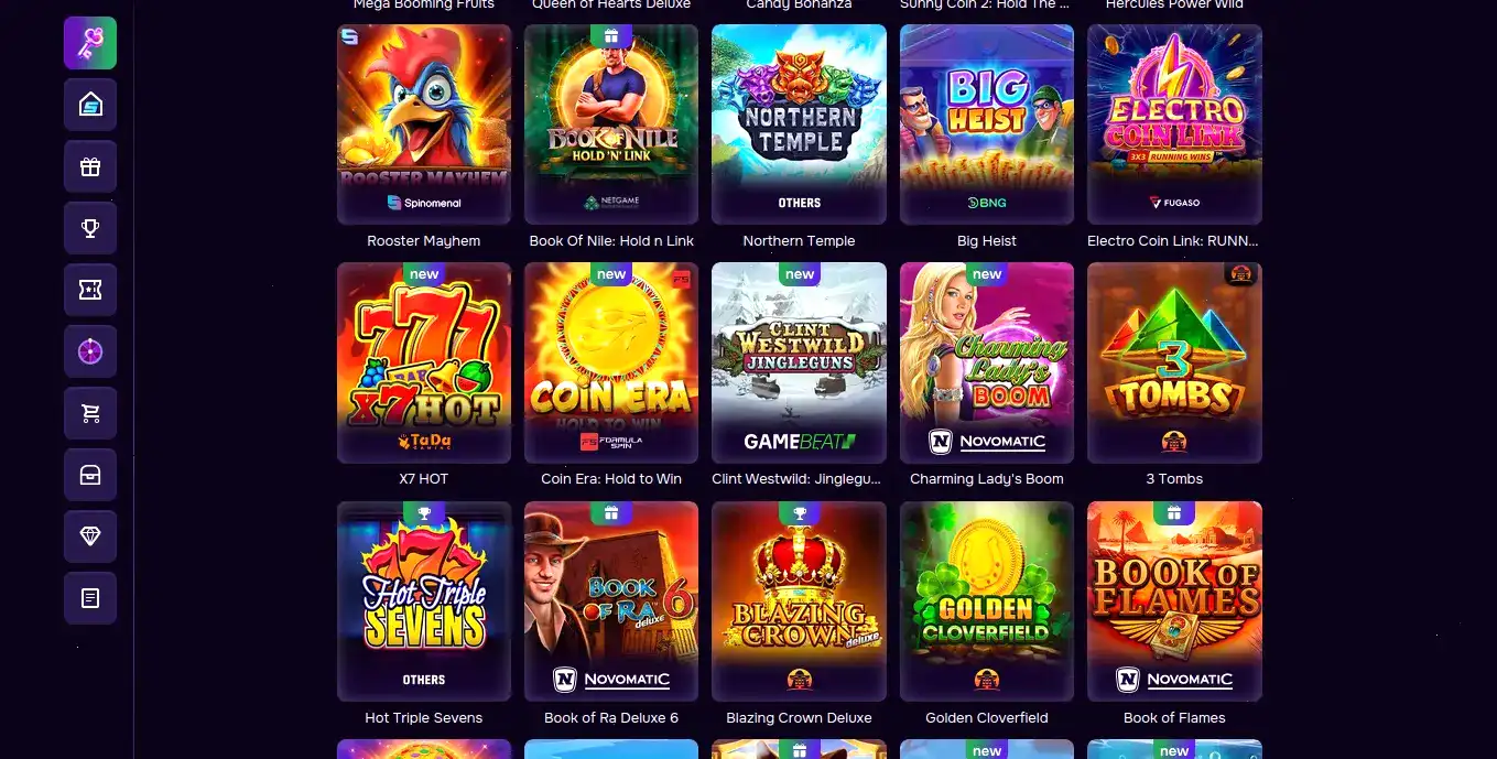 Интерфейс Avocado casino с бонусами